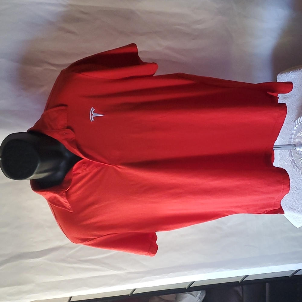 Tesla red polo shirt